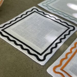 White & Black Natalia Coaster Set