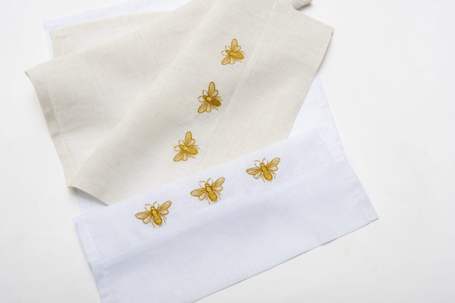 Queen Bee Trio Linen Guest Towel