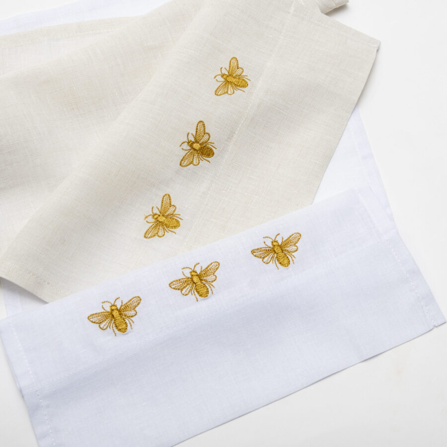 Queen Bee Trio Linen Guest Towel