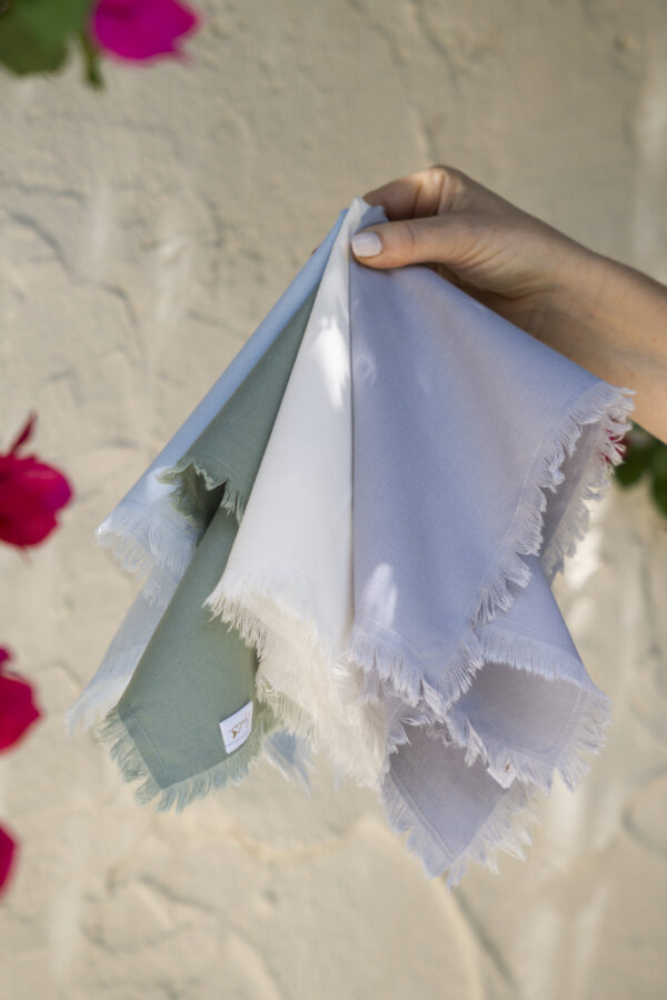 Sage Green Fringe Napkin