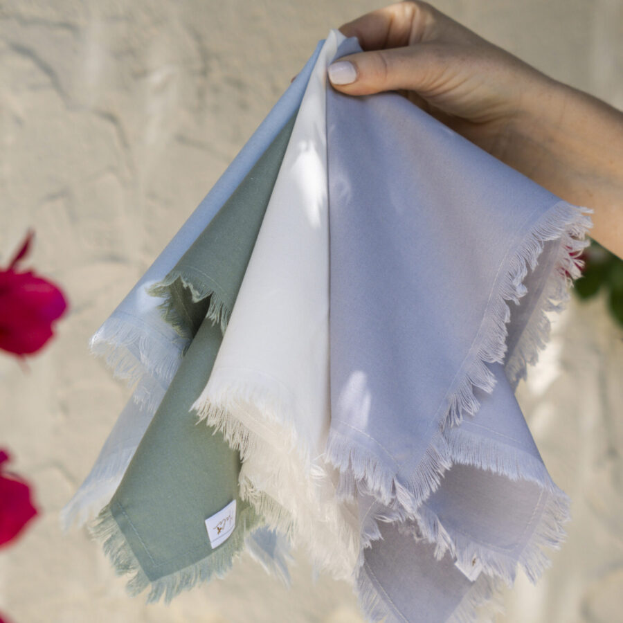 Light Grey Fringe Napkin