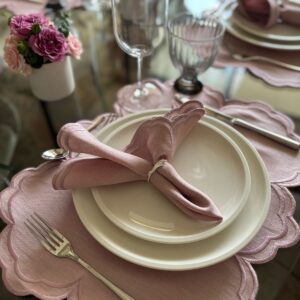 Pink Antonella Placemat and Napkin Set