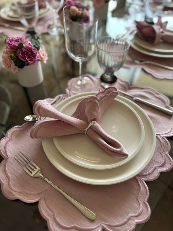 Pink Antonella Placemat and Napkin Set