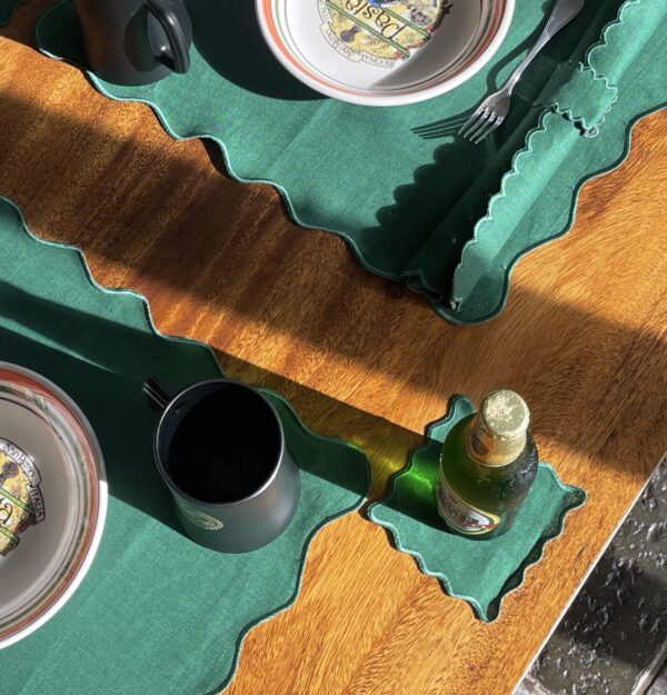 Emerald Green Olivia Coaster Set
