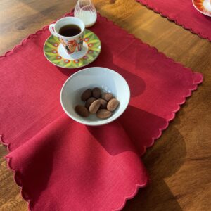 Red Olivia Napkin Set