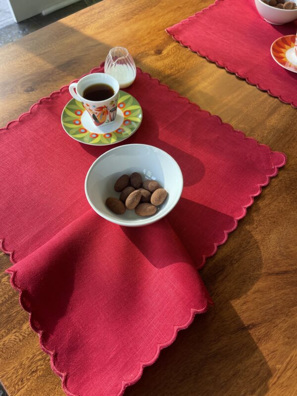 Red Olivia Napkin Set