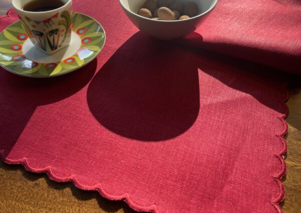 Red Olivia Napkin Set - Image 5