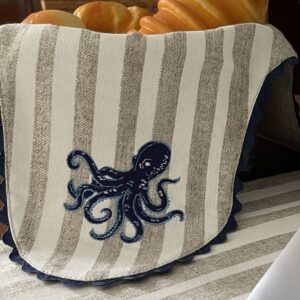 Octopus Double Sided Bread Basket Napkin