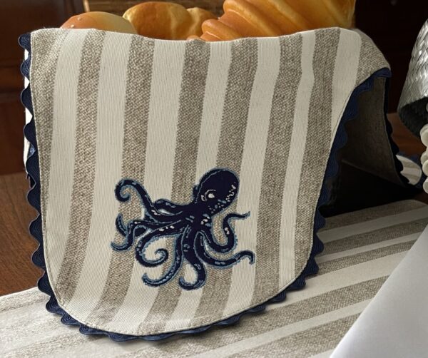 Octopus Double Sided Bread Basket Napkin