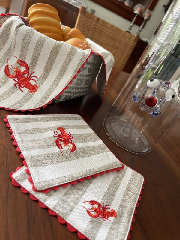 Red Lobster Double Sided Bread Basket Napkin - Image 2