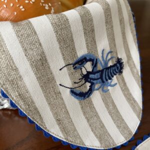 Blue Lobster Double Sided Bread Basket Napkin