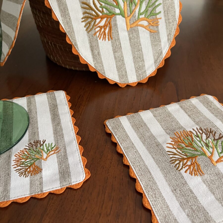 Grove Coral Double Sided Coasters