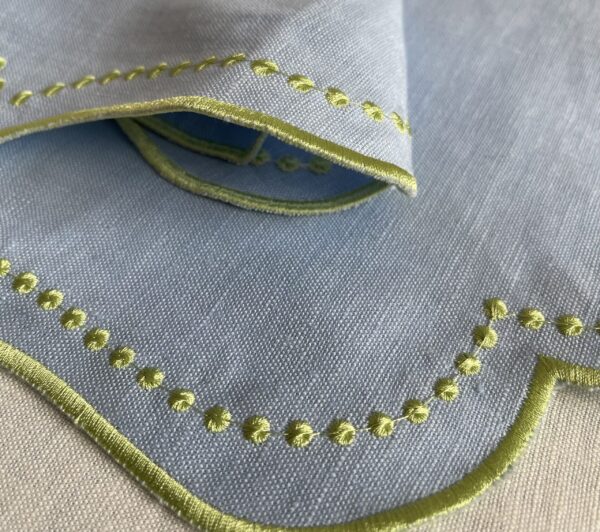 Light Blue & Green Isabella Placemat and Napkin Set - Image 2
