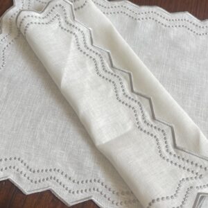 Offwhite &Light Grey Chiara Placemat and Napkin Set