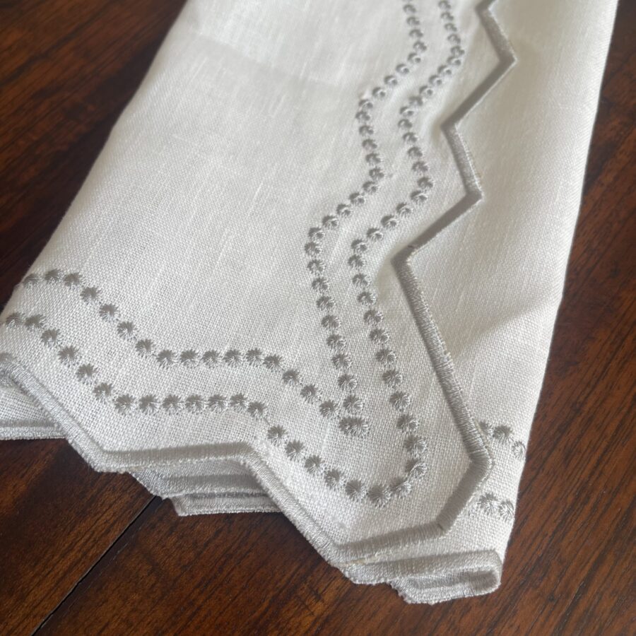 Offwhite &Light Grey Chiara Placemat and Napkin Set - Image 4