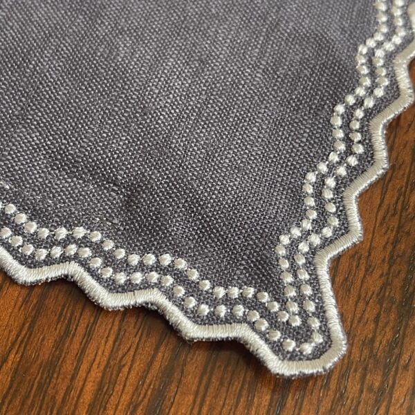 Steel Grey & Light Grey Chiara Placemat and Napkin Set - Image 6