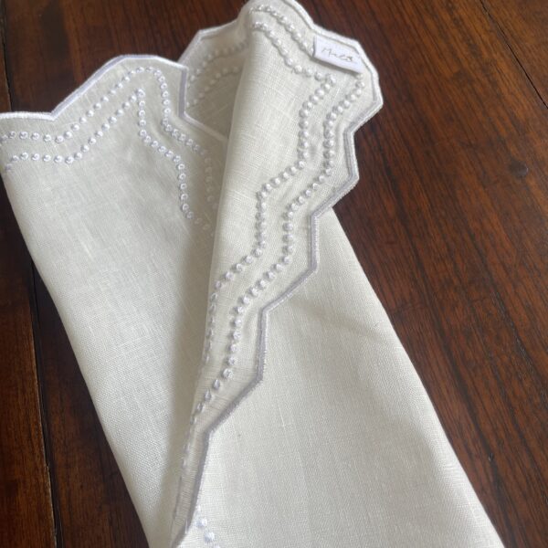 Offwhite &Light Grey Chiara Placemat and Napkin Set - Image 2