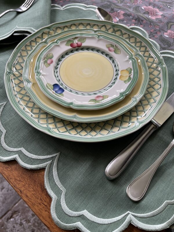 Green & Light Green  Antonella Placemat and Napkin Set - Image 3