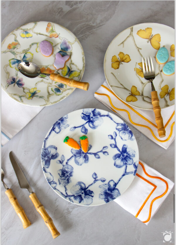 White & Yellow Natalia Napkin Set - Image 4