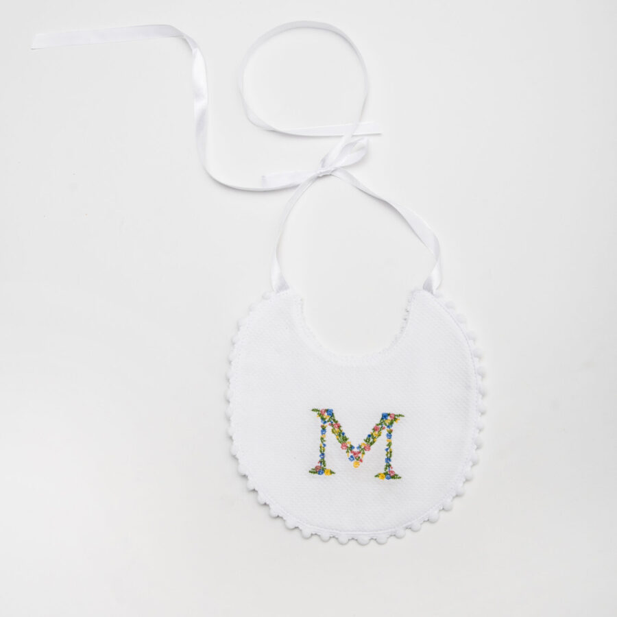 Floral Round Bib
