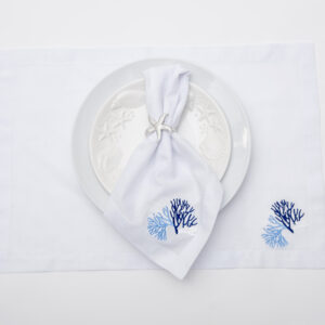 Mediterranean Coral Placemat & Napkin Set