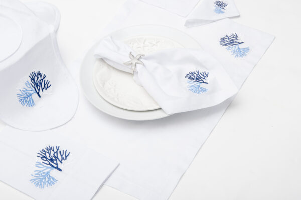 Mediterranean Coral Napkin Set - Image 3