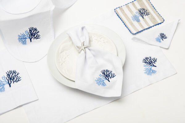 Mediterranean Coral Guest Towel - Image 3