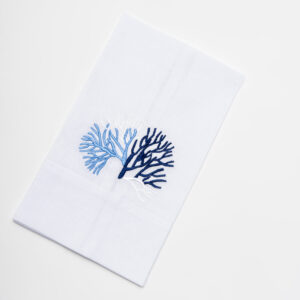 Mediterranean Coral Guest Towel