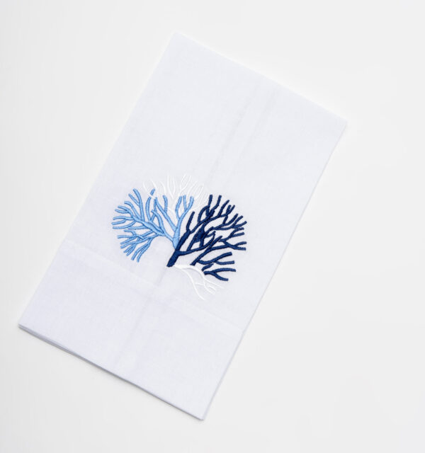 Mediterranean Coral Guest Towel