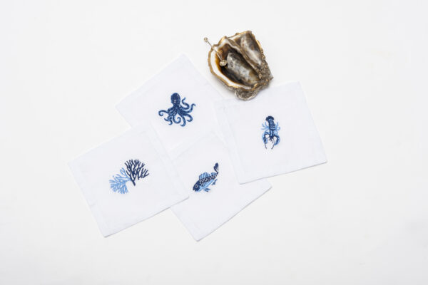Frutti di Mare Linen Coasters