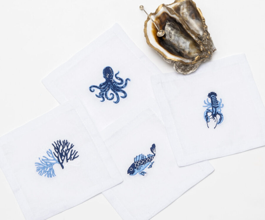 Frutti di Mare Linen Coasters