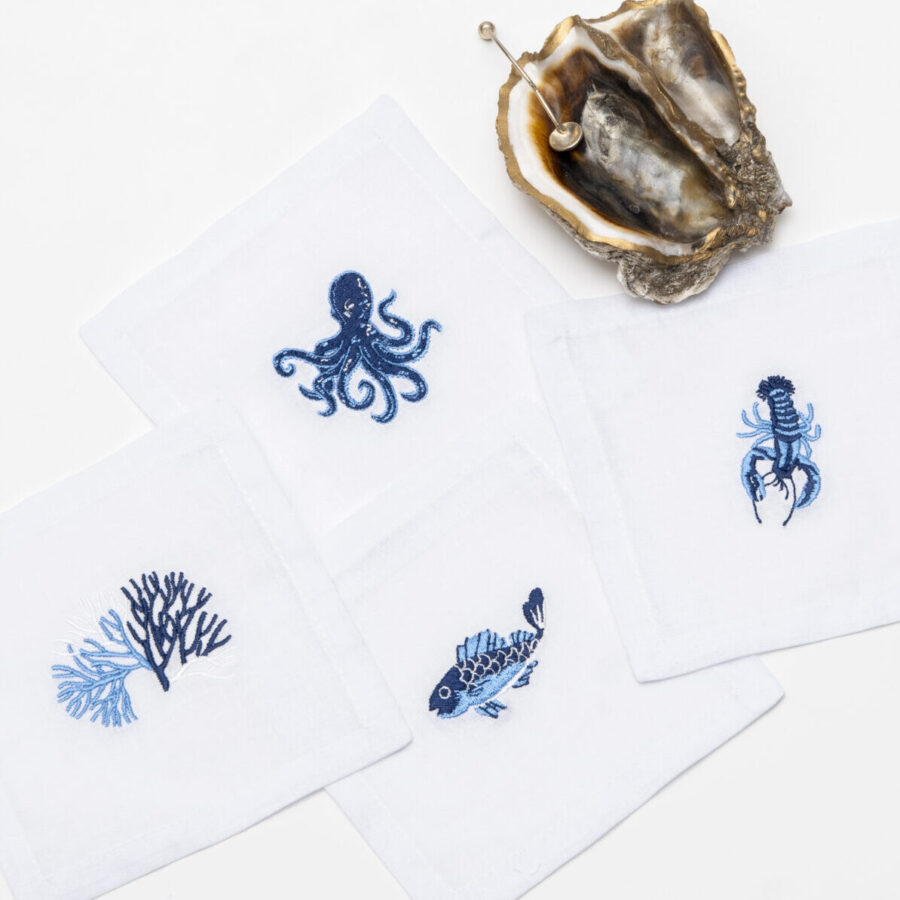 Frutti di Mare Linen Coasters