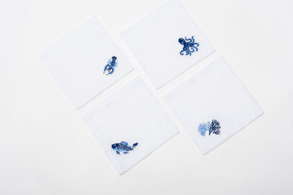 Frutti di Mare Linen Coasters - Image 2
