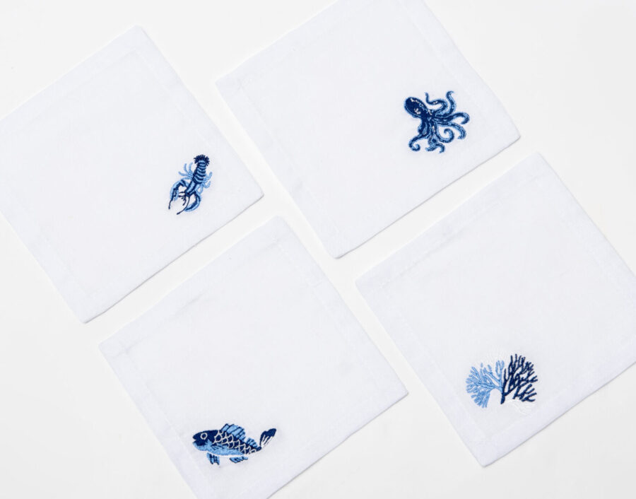 Frutti di Mare Linen Coasters - Image 2