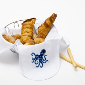 Octopus Linen Bread Basket Napkin