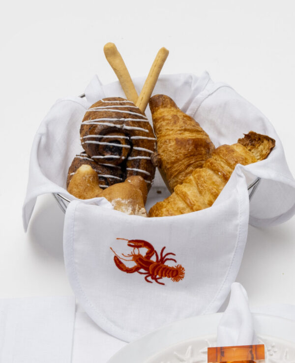 Lobster Linen Bread Basket Napkin