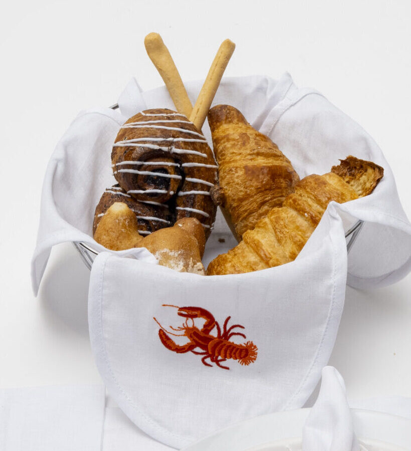 Lobster Linen Bread Basket Napkin