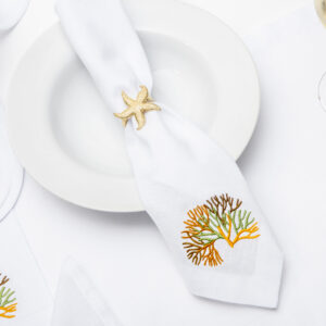 Groove Coral Napkin Set