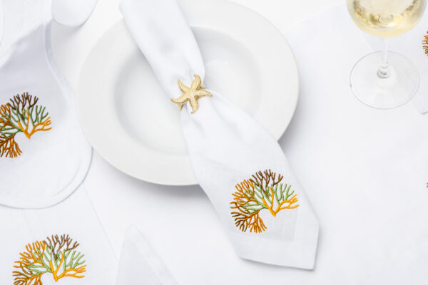Groove Coral Napkin Set