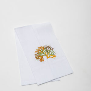 Groove Coral Guest Towel