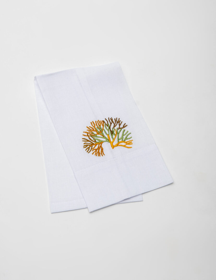 Grove Coral Guest Towel