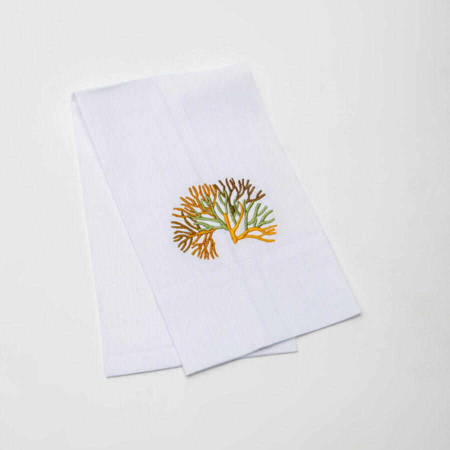 Grove Coral Guest Towel