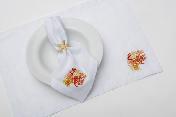 Sunset Coral Napkin Set - Image 2