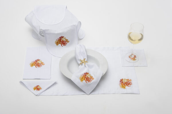Sunset Coral Napkin Set - Image 3
