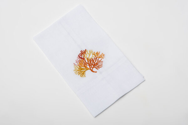 Sunset Coral Guest Towel