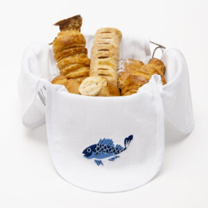 Fish Linen Bread Basket Napkin