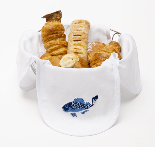 Fish Linen Bread Basket Napkin