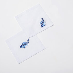 Fish Linen Coasters