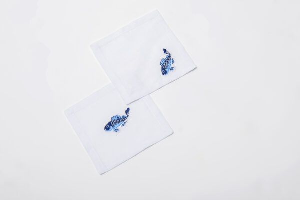 Fish Linen Coasters