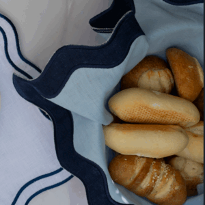 Light Blue & Blue Emilia Bread Basket Napkin
